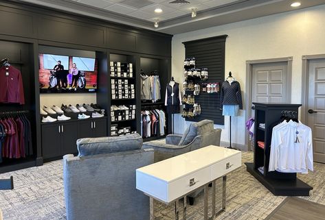 Two Championship Golf Courses at Rock Barn - Rock Barn Country Club & Spa -Conover, NC Golf Shop Interior Design, Golf Pro Shop, Spa Specials, Barn Art, Golf Shop, Lots For Sale, Shop Interior Design, Shop Interior, Club House