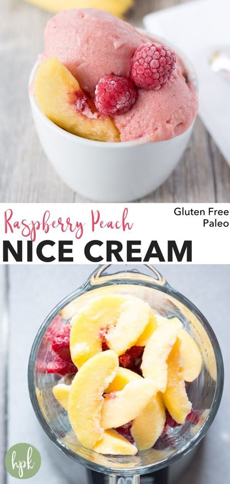 Peach Nice Cream, Healthy Fruit Desserts, Nice Cream Recipe, Fruit Recipes Healthy, Dessert Recipes For Kids, Recipe For Kids, Frozen Bananas, Low Carb Snack, Snacks Saludables