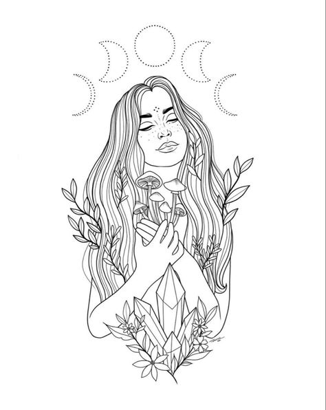 Tato Design, Tattoo Line Art, Tattoo Line, Virgo Tattoo, Goddess Tattoo, Line Art Tattoos, Dope Tattoos, Tattoo Design Drawings, Line Tattoos