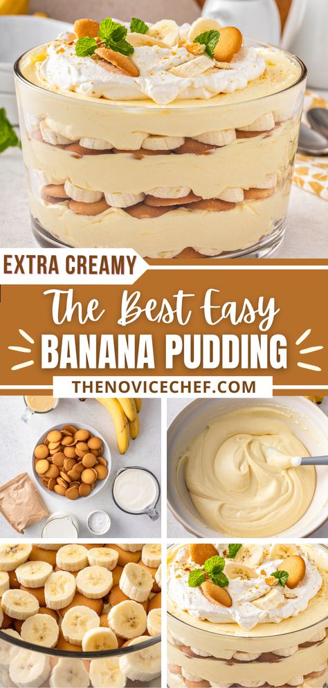 Banana Pudding With Heavy Whipping Cream, Banana Pudding Recipe Easy, Banana Wafer Pudding, Vanilla Wafer Dessert, Best Banana Pudding Ever, Vanilla Wafer Banana Pudding, Banana Pudding Cups, Vanilla Wafer Recipe, The Best Banana Pudding