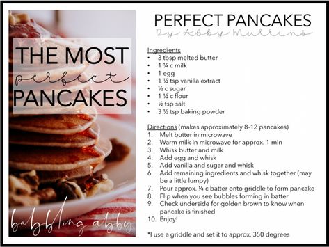 Perfect Pancake Recipe | Easy Homemade Pancakes Easy Homemade Pancake Recipe, Pancakes Oatmeal, Easy Homemade Pancakes, Homemade Pancake Recipe, Pancakes From Scratch, Perfect Pancakes, Perfect Chocolate Chip Cookies, Homemade Pancakes, How To Make Pancakes