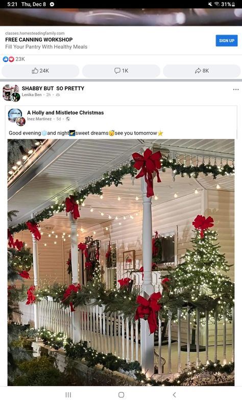 Porch Christmas Lights, Christmas Party Decorations Diy, Xmas Decorations Outdoor, Christmas Entry, Winter Wonderland Decorations, Diy Christmas Garland, Christmas Decoration Items, Christmas Yard Decorations, Christmas Themes Decorations