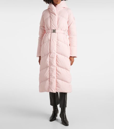 Marlow belted down coat in pink - Canada Goose | Mytheresa Pink Canada Goose, Belted Coat, Padded Coat, Red Coat, Green Coat, Pink Quartz, Christmas 2024, Down Coat, Hat Shop