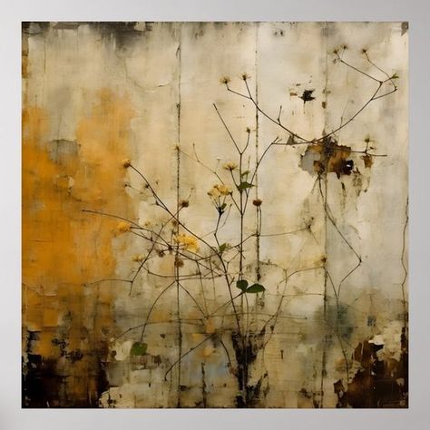 Wabi Sabi Japanese Style Art Poster | Zazzle Wabi Sabi Artwork, Wabi Sabi Graphic Design, Japanese Wabi Sabi Art, Wax Painting Art, Art Deco Desen, Japanese Style Art, Wabi Sabi Art Painting, Wabi Sabi Japanese, Wabi Sabi Painting