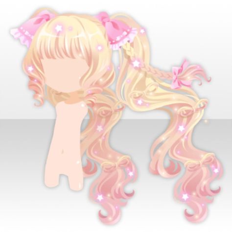 Magical Lesson Wavy Long Twin Tail Hair ver. << I love the art style of these hair adopts, I've seen them all over google images while looking for hairstyle inspiration! Long Wavy Anime Hair, Magical Girl Hair, Cocoppa Hair, Magical School, Chibi Hair, Pelo Anime, Draw Hair, Manga Hair, Tail Hair