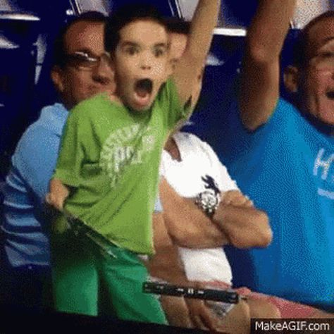 Soccer Excited GIF - Soccer Excited Cheer - Discover & Share GIFs Excited Gif, Happy Gif, Happy Dance, Animated Gif, Cool Gifs, Soccer, Gif, Memes, Football