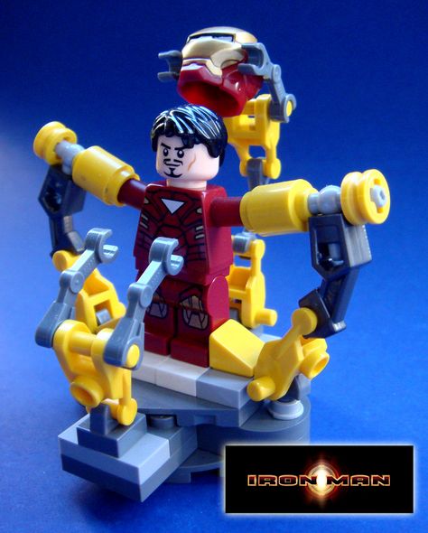 https://flic.kr/p/deJPNc | Iron Man  by ICGetaway - featuring Crazy Arms | A fantastic build by Brandon ( aka ICGetaway ) featuring some custom colored Crazy Arms Lego Superheroes, Lego Figurine, Lego Iron Man, Lego Accessories, Lego Sculptures, Pokemon Charizard, Amazing Lego Creations, Lego Robot, Lego Craft