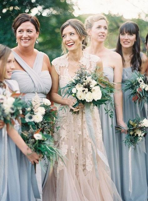 25 Best Bridesmaid Dresses for the Fine Art Bride Pale Blue Bridesmaid Dresses, Silver Palette, Redwoods Wedding, Wedding Squad, Bhldn Bridesmaid Dresses, Fairy Wedding Dress, Blush Wedding Dress, Wedding Dress Champagne, Beautiful Bridesmaid Dresses