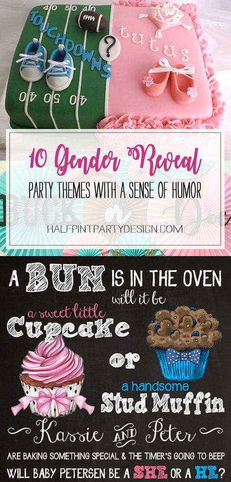 Humorous Gender Reveal Party Ideas - Parties With A Cause Gender Reveal Box, Simple Gender Reveal, Creative Gender Reveals, Reveal Party Ideas, Gender Reveal Party Ideas, Baby Gender Reveal Party Decorations, Gender Reveal Unique, Gender Reveal Party Games, Pregnancy Gender Reveal