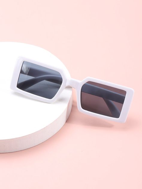 White Casual   Plastic   Embellished   Kids Accessories White Glasses Aesthetic, Sunglass Photoshoot, Pretty Sunglasses, Childrens Glasses, White Glasses, Sunglasses White, Accessoires Iphone, Trendy Glasses, نظارات شمسية