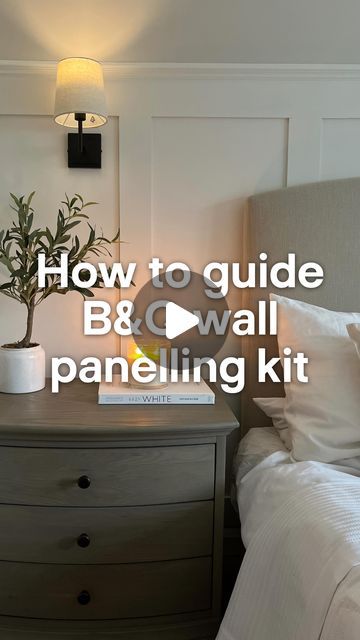 B&Q on Instagram: "Always wanted to try panelling in your home but not sure where to start? We love this step-by-step guide by @home_on_the_commons for our simple wall panelling kits. Save this for your next panelling project 🧡

Products used:
	•	Cheshire Mouldings panelling kit
	•	Primed white dado rail
	•	No more nails 
	•	Caulk
	•	Wood filler
	•	Sandpaper
	•	A cloth to wipe down
	•	A hand saw
	•	A mitre box 
	•	Wood primer 
	•	Level
	•	Tape measure 
	•	Paint of your choice 
	•	
#BandQIt #BandQHome #WallPanelling #DIYPanelling #PanellingKit #DIYHacks #DIY #InteriorInspo #InteriorInspiration #PanellingInspo #PanellingInspiration" Wooden Panelling Bedroom Wall, Easy Hallway Panelling, Full Room Panelling, Small Bedroom With Paneling, Bedroom With Panel Walls, B&q Panelling, Shaker Panelling Bedroom, Panelling Boys Bedroom, Bedroom Panelling Wall Ideas