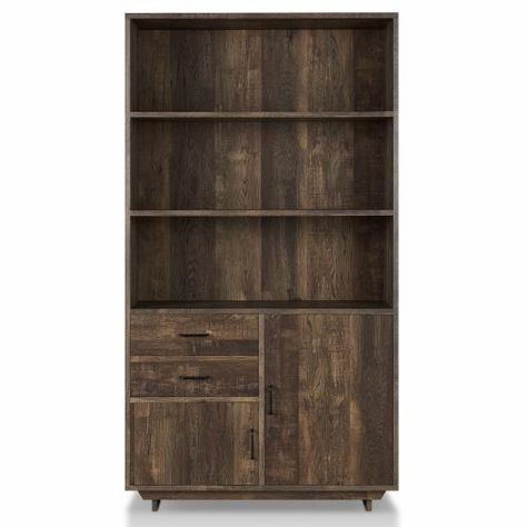 Heather Ann Creations Emerson 4 Drawer 4 Shelf Standard Bookcase | Hayneedle Farmhouse Bookcases, Storage Bookshelf, Contemporary Bookcase, Oak Bookcase, Cube Bookcase, Etagere Bookcase, Wooden Bookcase, Room Stuff, Reclaimed Oak