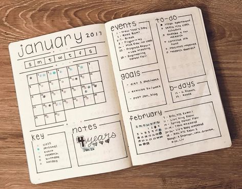 Notesbog Design, Diy Kalender, How To Bullet Journal, Bullet Journel, Bullet Journal For Beginners, Bullet Journal Page, Bullet Journal Planner, To Do Planner, Calendar Book