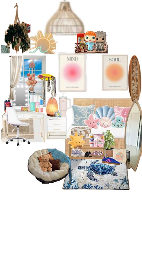 Beach bedroom theme Beach Bedroom Theme, Bedroom Beach Theme, Bedroom Decor Teen, Beach Room Decor, Bedroom Beach, Bedroom Theme, Beach Themed Bedroom, Beach Bedroom Decor, Beach Room