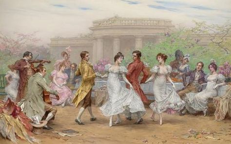 Tea at Trianon: Dancing into Battle Georgette Heyer, Victorian Paintings, Country Dance, Art Of Love, Dutch Painters, Regency Era, Historical Novels, Jane Austen, Classic Art