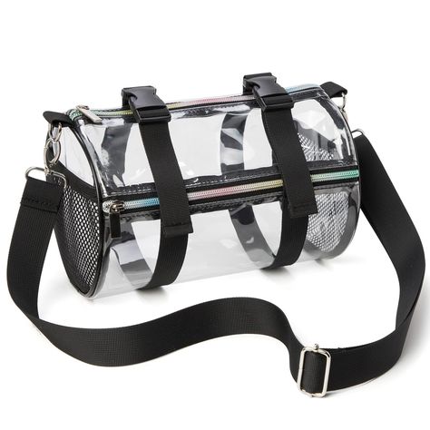 PRICES MAY VARY. ✅ Proper Size: The clear cross body purse bag is 9.4 x 6.3 inches, enough to put a cell phone, wallet, cosmetics, Inner Pocket is ideal for placing cash, credit cards, tickets and other small items. ✅ Free Your Hands: The strap length of this black clear messenger bag can be adjusted from 27.5 inches to 50.5 inches, allows you to adjust to the best angle for crossbody. Raise your hand to cheer for your favorite team, band. ✅ Waterproof & Premium Material: The small clear plastic Football Bag, Concert Bags, Clear Purses, Vinyl Bag, Cell Phone Wallet, Festival Bag, Clear Bag, Raise Your Hand, Cross Body Purse