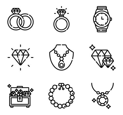 Jewelry Jewelry Drawing Easy, Jewellery Logo Design Ideas, Draw Jewelry, Jewelry Clipart, Jewellery Logo Design, Logo Design Jewelry, Necklace Icon, Jewelry Logo Ideas, Jewelry Icon