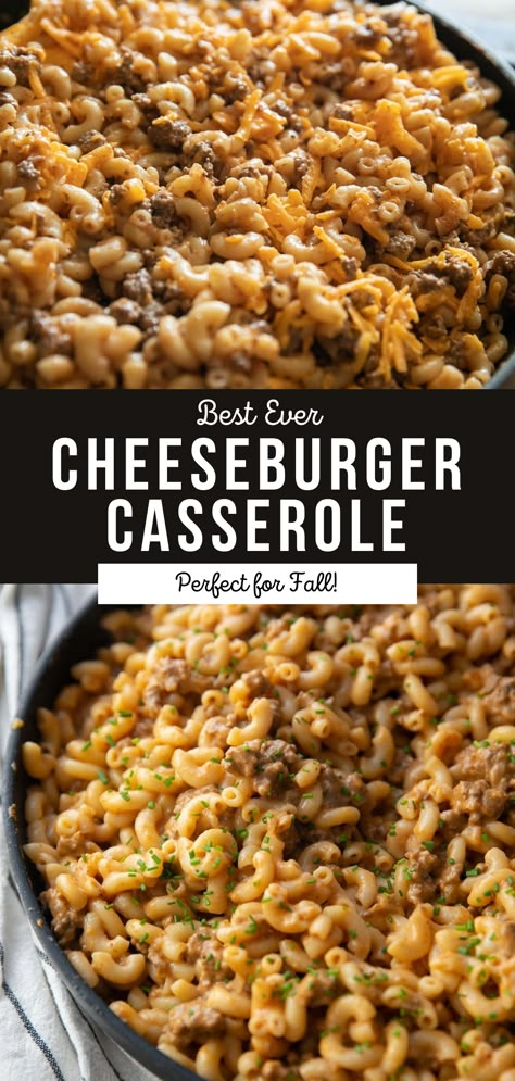 Quick And Easy Hotdish Recipes, Hamburger Helper Casserole Recipes, Freezer Hamburger Meals, Ground Burger Casserole Recipes, Hamburger Helper Freezer Meal, Meals With Frozen Hamburger Patties, Cheeseburger Casserole Freezer Meal, One Pan Hamburger Recipes, One Dish Hamburger Meals