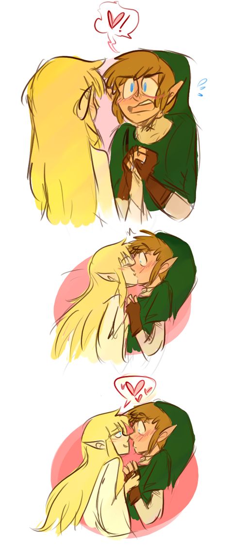 Basically what it's like when my boyfriend and I kiss, except I'm Link. Link And Zelda Love Kiss, Link X Zelda Fanart Kiss, Midlink Fan Art, Zelink Comic Kiss, Link X Zelda Kiss, Zelink Kiss, Link And Zelda Love, Link And Zelda Kiss, Link X Zelda