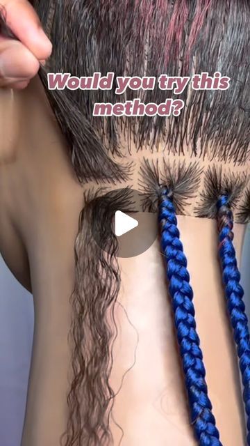 Nay | Naperville, IL Hairstylist/ Braider on Instagram: "Have you ever seen this technique for doing braids?   Full tutorial on my YouTube channel showing different methods on how to feed in hair for braids. Link in my bio or comment learn below and I will send you the direct link.   ✨The Glamtician   #knotlessbraider #knotlessbraidschicago #learntobraid #braidtutorials #howtobraid #youtuber #youtubevideos #youtubechannel #youtubehair #youtubebraider #youtubevideo" Half Up Half Down Braid Pattern, How To Put Braids In Your Hair, How To Install Braid Extensions, Protective Styles For Braids, Feeding Hair Into Braids, Tri Color Box Braids, How To Make Hair Braids, Hair Mapping For Braids, Quick Hairstyles Braiding Hair