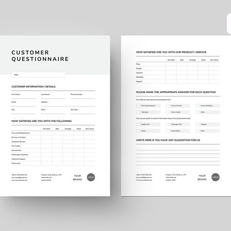 Customer Questionnaire Client Questionnaire Templates, Logo Questionnaire, Questionnaire Design, Client Questionnaire, Questionnaire Template, Business Fonts, Website Fonts, Black Color Hairstyles, Color Hairstyles