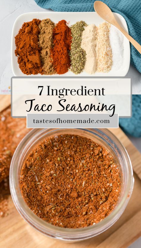 Easy Taco Seasoning Recipe, Taco Seasoning Easy, Taco Seasoning Mix Recipe, Spicy Taco Seasoning, Low Carb Taco Seasoning, Taco Seasoning Ingredients, Diy Taco Seasoning, Mild Taco Seasoning, Chicken Chilli