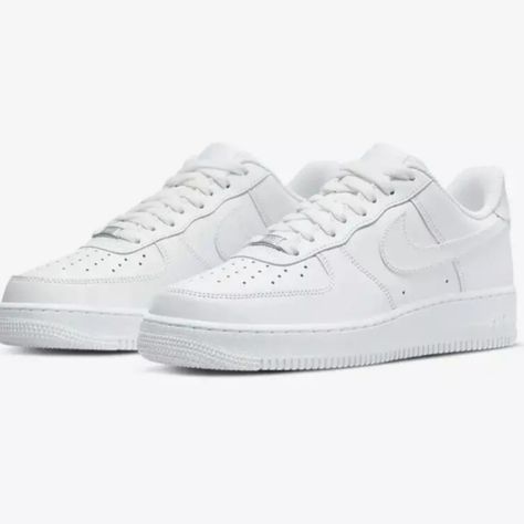 Fresh New Nike Air Force 1s And Yes We Can Work On The Shoe Size And It's 7-15 Shipping Days White Airforce 1, Af1 White, Airforce 1s, Nike Airforce1, Bday Wishlist, White Air Forces, Nike Air Force 1s, Air Force 1s, New Nike Air Force