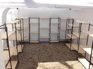 305 best DIY Craft Show Display Ideas images on Pinterest ... Covered Shelves, Portable Shelves, Tradeshow Booth Display, Craft Fair Booth Display, Stall Display, Craft Show Booths, Pottery Display, Vendor Displays, Fair Booth