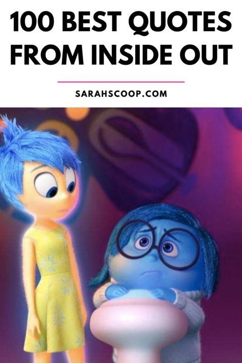 Inside Out Disney quotes Up Quotes Disney, Inside Out Quotes, Disney Characters Quotes, Disney Tattoos Quotes, Pixar Quotes, Movie Quotes Inspirational, Joy Inside Out, Inside Out Emotions, Movie Inside Out