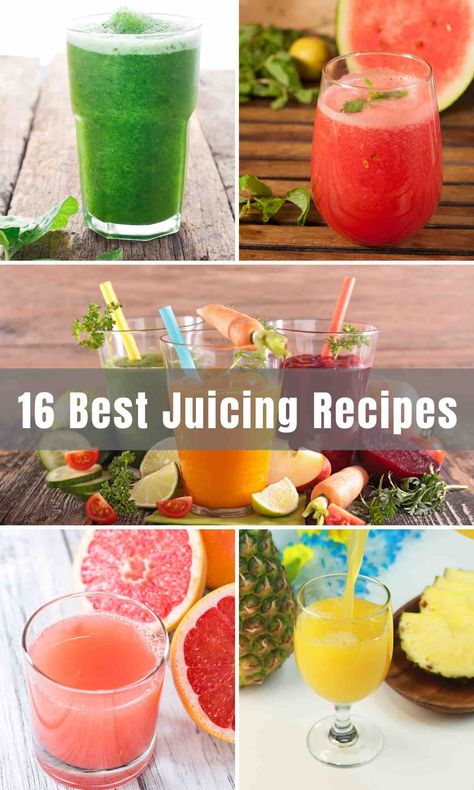 16 Best Juicing Recipes (Green Juice, Fruit Juice, Healthy Detox Juice and More) Veggie Juice, Lemon Detox, Full Body Detox, Detox Juice Recipes, Natural Detox Drinks, Smoothie Detox, Juicer Recipes, Detox Drinks Recipes, Diet Drinks