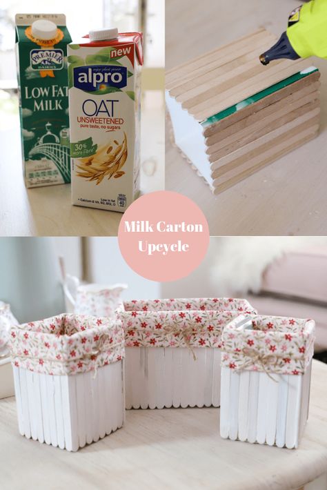 Milk Carton Upcycle Recycler Diy, Milk Carton Crafts, Recycled Decor, Carton Diy, Milk Cartons, Diy Recycled Projects, Recycled Projects, Milk Carton, Outdoor Learning