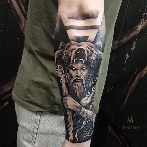 Looking for a tattoo style that will emphasize your masculinity? Then 53 Viking tattoos for men are your perfect choice! Read our article and find the best designs. Norwegian Tattoo, Upper Half Sleeve Tattoos, Tattoo Odin, Viking Tattoos For Men, German Tattoo, Warrior Tattoo Sleeve, Viking Warrior Tattoos, Guitar Tattoo Design, Scandinavian Tattoo