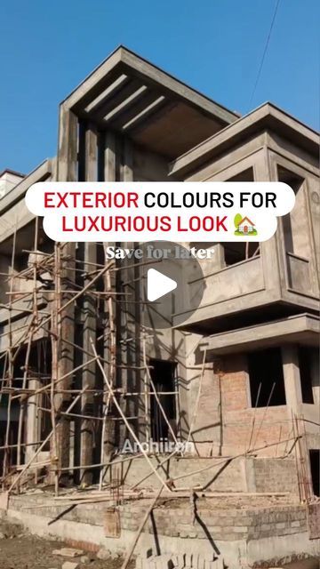 A R C H I I R O N🔹 on Instagram: "Exterior Colours For luxurious look of your dream home ( part-2)  🤩Discover the trendy paint colours for your home exterior like  ⭐SILVER THINKET(8398),  ⭐MARTIN SKY (7952),   ⭐SOFT WHISPER (9416),  ⭐FIRST FROST (8316).  The gracefulness of  ⭐GREY TINT (8535) &⭐ PURE IVORY (L124) to the attractiveness of ⭐MARVEL QUORY (8425), ⭐BRUNT MALT (8227), ⭐ANTIQUE BRASS (8581), ⭐PURE ESPRESSO N (K090) &⭐ BLACK LAND N (K294)  all colours are available in ⭐Asian Paints❄️🎨 🌌These colours are more than just a paint, transform your space into a haven of peace & luxury😍✨Follow us for more ideas 💡😇 @archiiron_architects  #home #exterior #ideas #paints #colours #peace #luxury #house #homeinterior #color #interior #designer #interiordesign #exteriordesign   #InteriorD Color Combination For Exterior House, Luxury Home Exterior Paint Colors, Color Combinations For Exterior Of House, Home Exterior Colour Combination, Colour Combination For Exterior House, Exterior Grey Paint Colors For House, Home Color Outside, Exterior Colour Combinations Houses, Asian Paints Exterior Color Combination