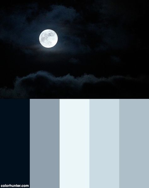 A Beautiful Moonrise Color Scheme Moonlight Color Palette, Moon Color Palette, Massage Business, Moonlit Sky, Gold Palette, Color Pallete, Sky Color, Color Palate, Dark Moon