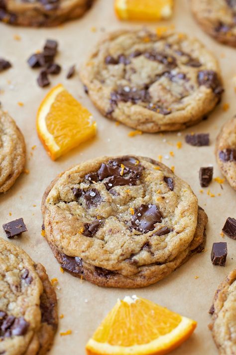 Chewy Orange Cookies, Orange Dark Chocolate, Chocolate Orange Cookies, Orange And Chocolate, Orange Cookies, Dark Chocolate Cookies, Orange Chocolate, Slow Cooker Desserts, Chocolate Chunk