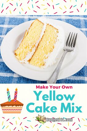 Perfect from-scratch Yellow Cake Mix- no weird ingredients Diy Yellow Cake, Yellow Cake Mix Recipes, Diy Mixes, Scratch Cooking, Dry Mixes, Homemade Mixes, Mix Recipes, Gingerbread Recipe, Eat Healthier