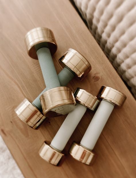 Blogilates Dumbbell - Gold 5lbs curated on LTK Aesthetic Dumbbells, White Dumbbells, Dumbbells Aesthetic, Dumbbell Aesthetic, Gold Dumbbell, Health Era, Pregnancy Care Package, 2024 Goals, Adjustable Weights