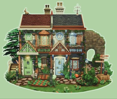 Witchy Cottage, Making Content, Sims 4 House Building, Sims 4 House Plans, Sims 4 House Design, Casas The Sims 4, Sims Building, Sims House Plans, Sims House Design