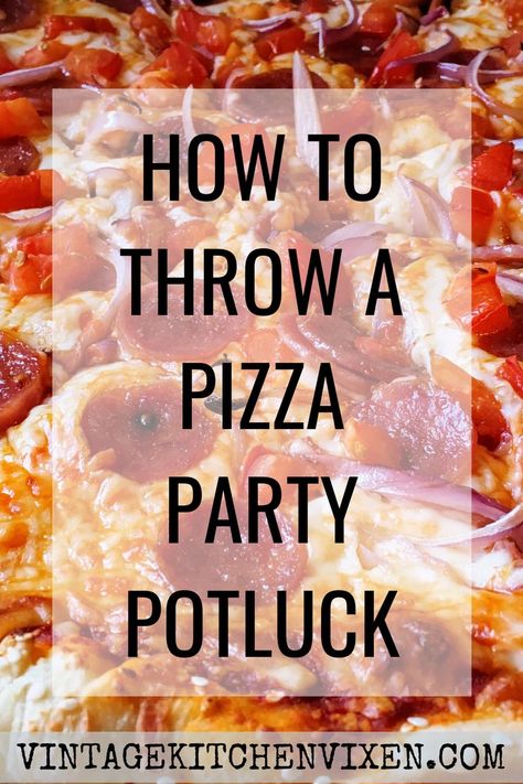 Looking for fun party ideas? A pizza party potluck is always a good time and ensures everyone is engaged and well-fed. Learn all the best practices for throwing this food-centric theme party. It makes for the kind of party that you and your guests will never forget! #pizzaparty #potluckparty #potluck #partyideas #themeparties #pizza #gatherings #partyfun #partyfood Personal Pizza Party, Pizza Party Menu, Pizza Night Party, Outdoor Pizza Party, Pizza Party Food, Pizza Dinner Party, Pizza Party Themes, Potluck Themes, Work Potluck