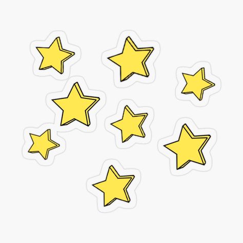 Get my art printed on awesome products. Support me at Redbubble #RBandME: https://www.redbubble.com/i/sticker/Yellow-stars-by-FeulleDor/51320180.O9UDB?asc=u Yellow Journal Stickers, Cute Yellow Stickers, Stars To Print, Star Sticker Png, Yellow Aesthetic Stickers, Yellow Drawing, Yellow Stickers, Stars Yellow, Stars Aesthetic