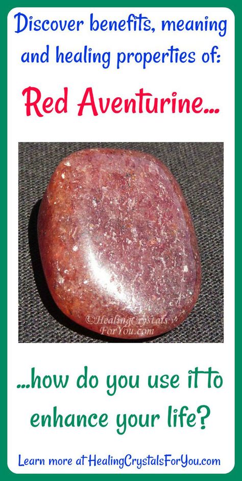 #Crystal #Properties and #Meanings #Red #Aventurine resonates at the #base #chakra, #sacral or #navel #chakra and the #solar #plexus | #boosts your #sexuality and your #vitality Red Aventurine Crystal Meaning, Red Aventurine Meaning, Pink Aventurine Crystal Meaning, Orange Aventurine Meaning, Yellow Aventurine Crystal Meaning, Red Aventurine, Aventurine Meaning, Ruby Fuchsite Crystal Meaning, Wicca Crystals