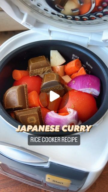 Gyudon Rice Cooker, Curry Block Recipes, Rice Maker Recipes Meals, Mini Rice Cooker Recipes, Rice Cooker Recipes Chicken, Rice Cooker Risotto, Rice Cooker Pasta, Rice Cooker Meals, Japanese Curry Recipe