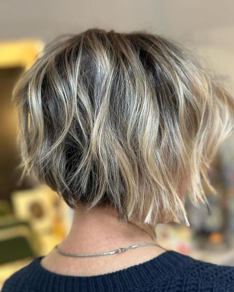 60 Trendy Layered Bob Haircuts to Try in 2024 Graded Bob Haircut, Stacked Bob Wavy Hair, Short Bob For Fine Straight Hair, Bob Hairstyles Thick Wavy Hair, Short Bob Hairstyles Thick Hair, Flat Face Hairstyles, A Frame Haircut Short, Shorter Bob Hairstyles, Short Shag Bob Haircuts