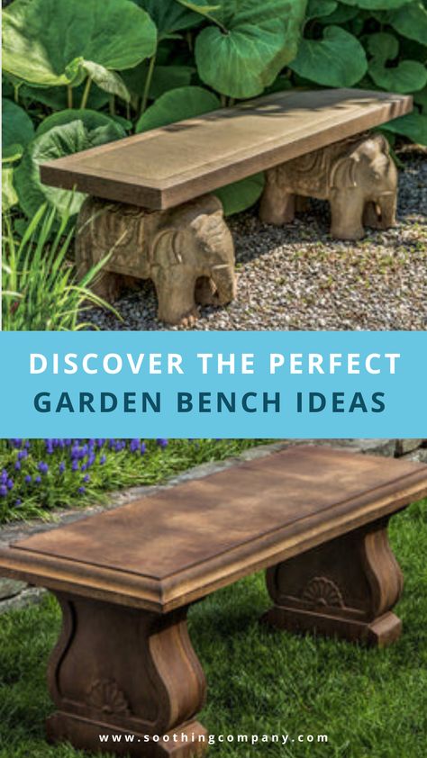 Concrete Bench Outdoor, Rustic Outdoor Benches, Garden Bench Ideas, Concrete Garden Bench, Yard Benches, Meditation Bench, Garden Areas, Living Space Decor, Garden Benches