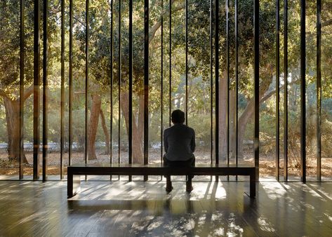 Aidlin Darling uses rammed earth for Stanford meditation centre Contemplation Space, Aidlin Darling, Award Design, Long Painting, Rammed Earth Wall, Spiritual Retreat, Meditation Center, Rammed Earth, Best Architects