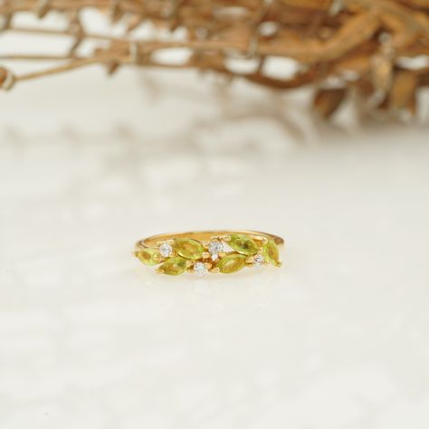 Vintage Peridot Wedding Band Women Marquise cut solid gold wedding ring Unique Stacking Bridal ring Birthstone Promise Ring Anniversary by NeyoMinimalist on Etsy Peridot Wedding Band, Birthstone Promise Rings, Wedding Ring Unique, Wedding Band Women, Ring Inspo, Ring Birthstone, Gold Wedding Ring, Wedding Rings Unique, Gold Wedding Rings