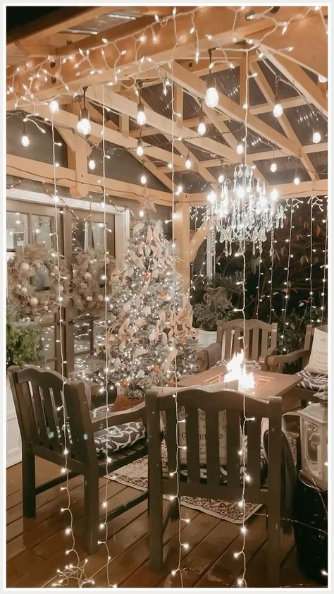 Winter Home Decor Cozy Living Rooms - Never lose this opportunity to get what you need - buy NOW and have what you need and deserve! Winter Home Decor Cozy, Cozy Patio, Christmas Porch, Winter Home Decor, Small Backyard Design, Backyard Patio Designs, Outdoor Rooms, Backyard Decor, Garden Decoration