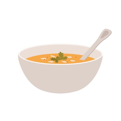 Bowl Of Soup Illustration, Soup Tattoo, Soup Cartoon, Soup Drawing, Soup Logo, Soup Illustration, Soup Sticker, Bowl Illustration, Soup Design