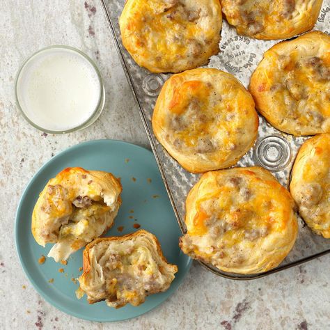 Biscuit Cups Recipes, Make Ahead Brunch Recipes, Biscuit Cups, Biscuits Recipes, Make Ahead Brunch, Breakfast Biscuits, Canned Biscuits, Cheese Biscuits, Best Breakfast Recipes