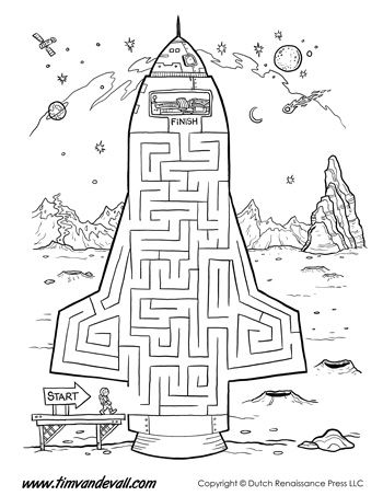 Rocket Ship Maze: Make your way up into the driver's seat of the space craft. Space Activities For Kids, Maze Worksheet, Sistem Solar, Mazes For Kids, Free Puzzles, Space Activities, Summer Reading Program, Space Projects, Seni Origami